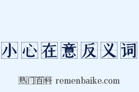 小心在意反义词是什么意思的图片
